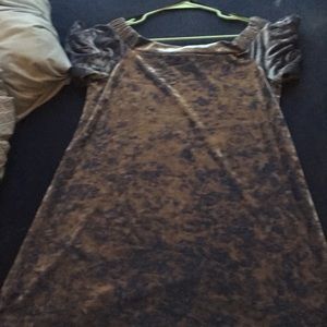 Forever 21 off shoulder sky blue velvet dress